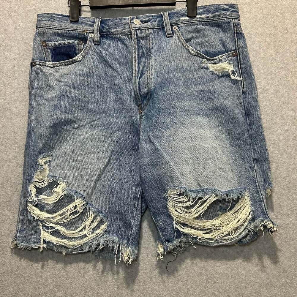Free People We The Free Heart Breaker Patched Distressed Shorts Size 30